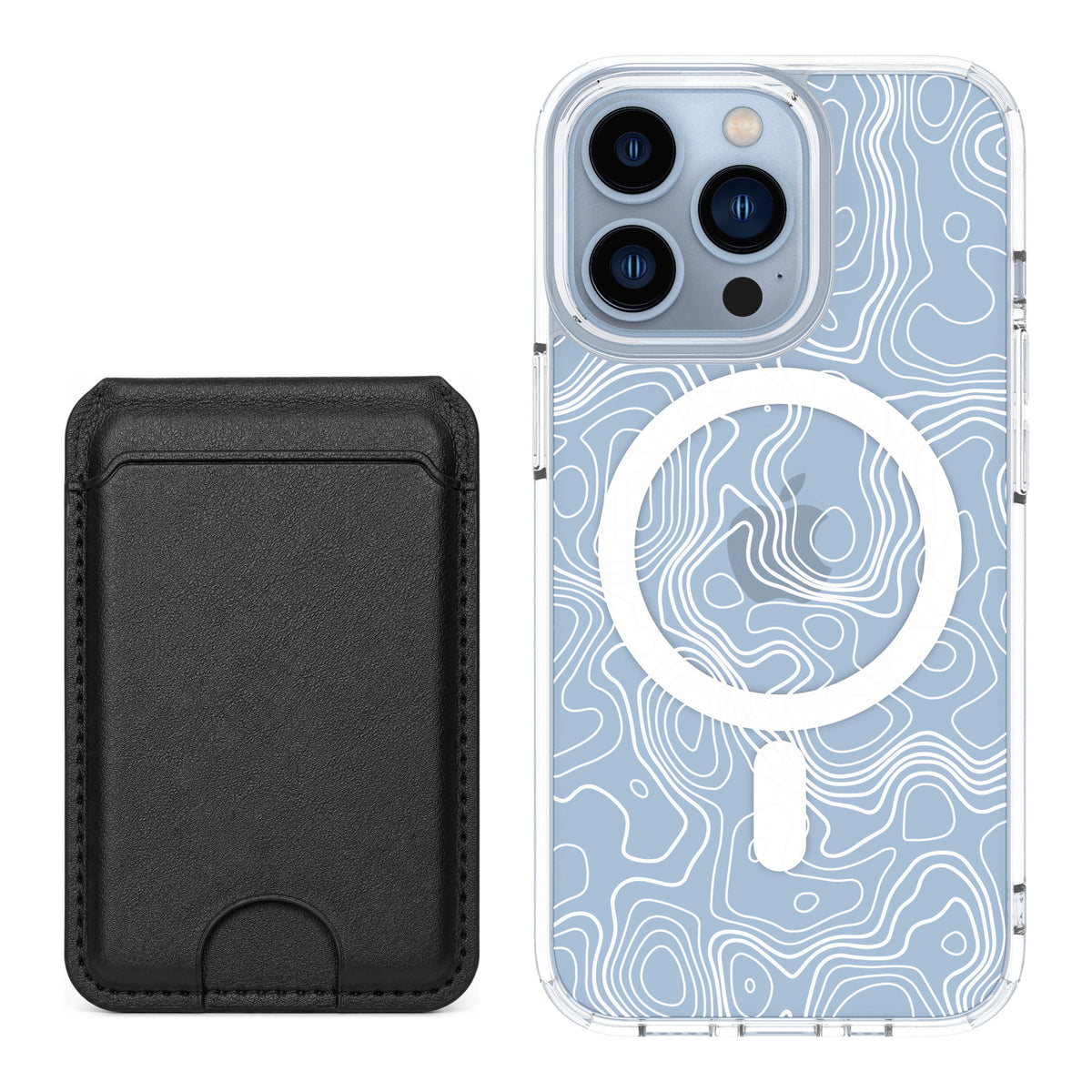 Scooch MagCase Topography for iPhone 13 Pro — Black MagWallet Bundle