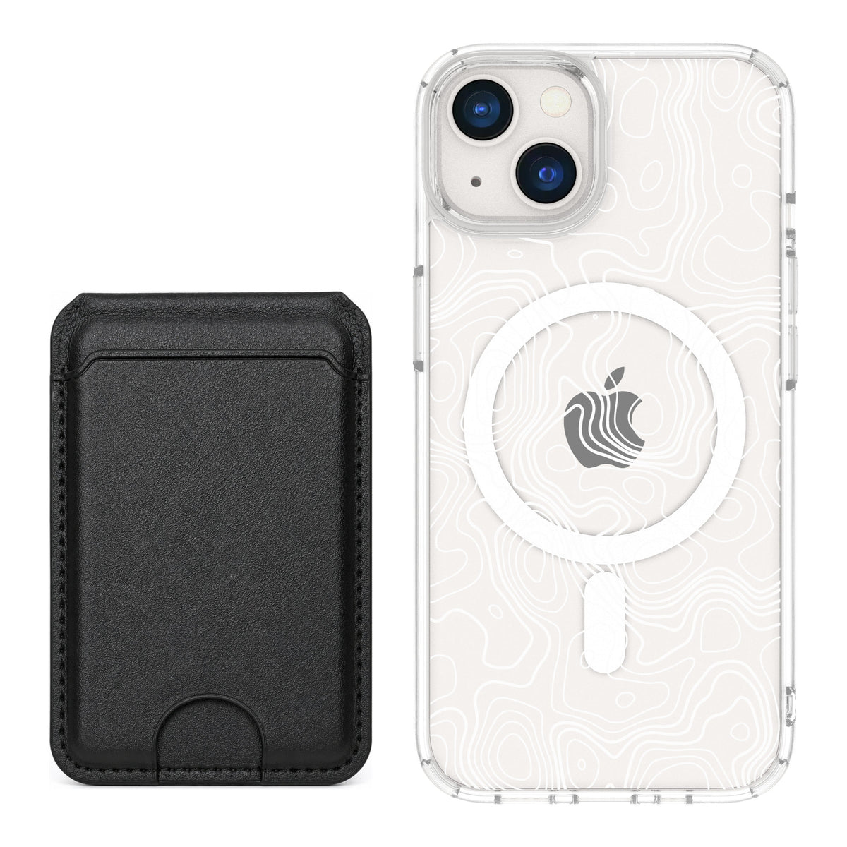 Scooch MagCase Topography for iPhone 13 — Black MagWallet Bundle