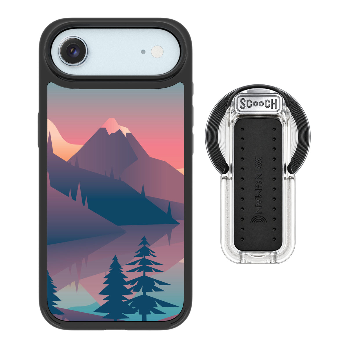 Scooch MagCase Mountain Range for iPhone Air — MagSafe Wingback Bundle - Clear