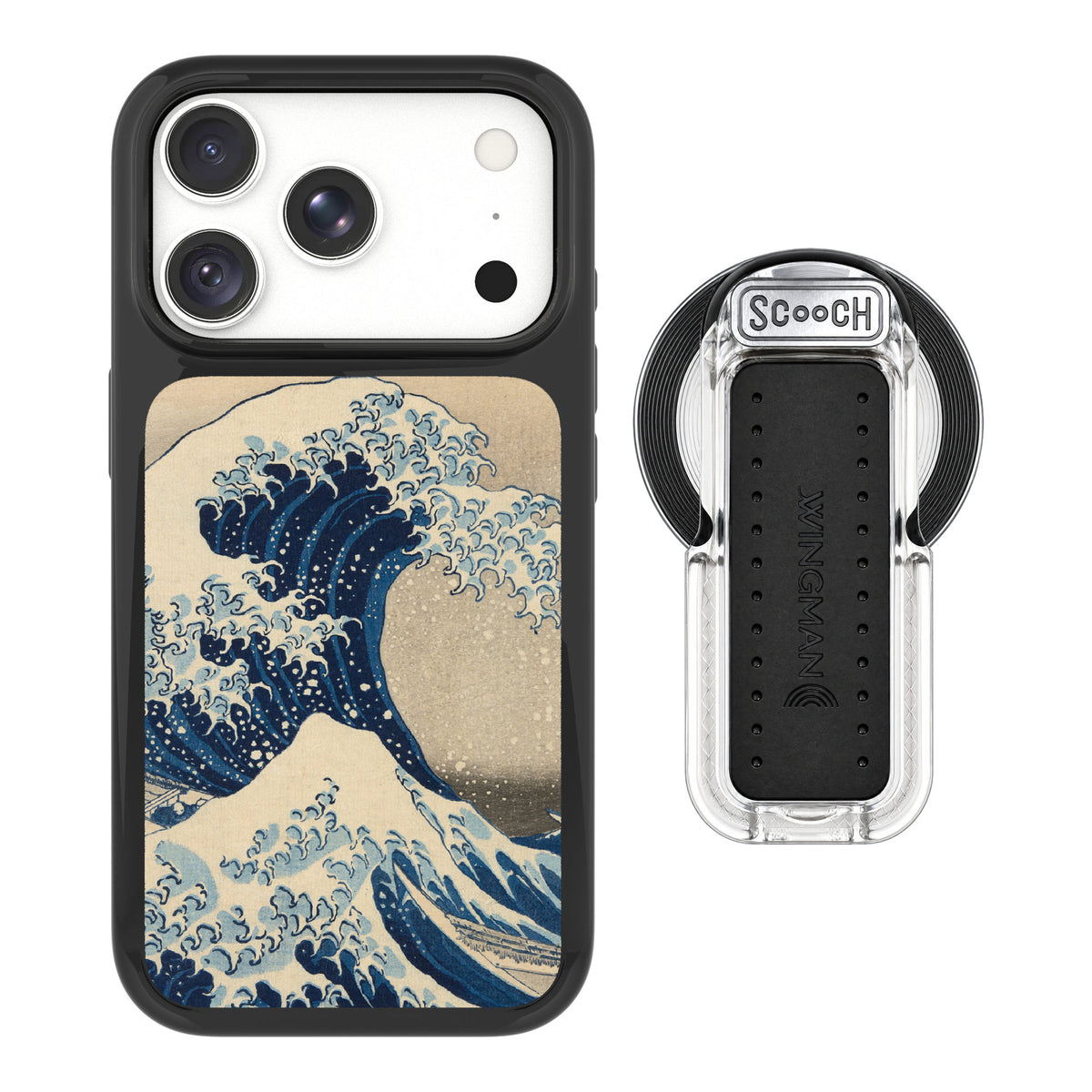 Scooch MagCase Great Wave for iPhone 18 Pro Max — MagSafe Wingback Bundle - Clear