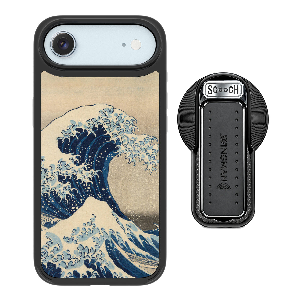 Scooch MagCase Great Wave for iPhone Air — MagSafe Wingback Bundle - Black
