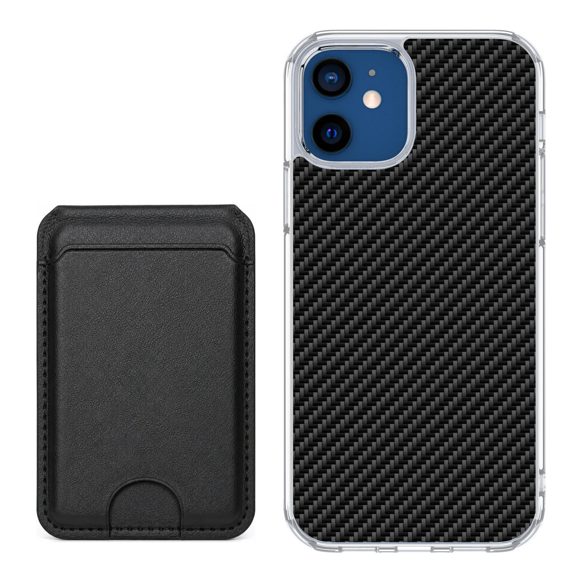 Scooch MagCase Carbon Fiber for iPhone 12 — Black MagWallet Bundle