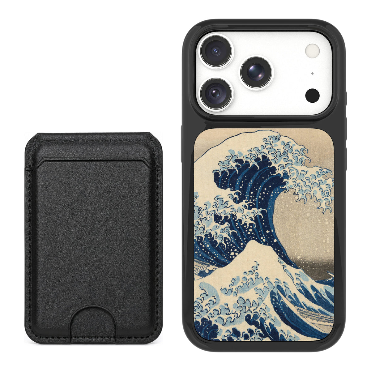 Scooch MagCase Great Wave for iPhone 18 Pro — Black MagWallet Bundle