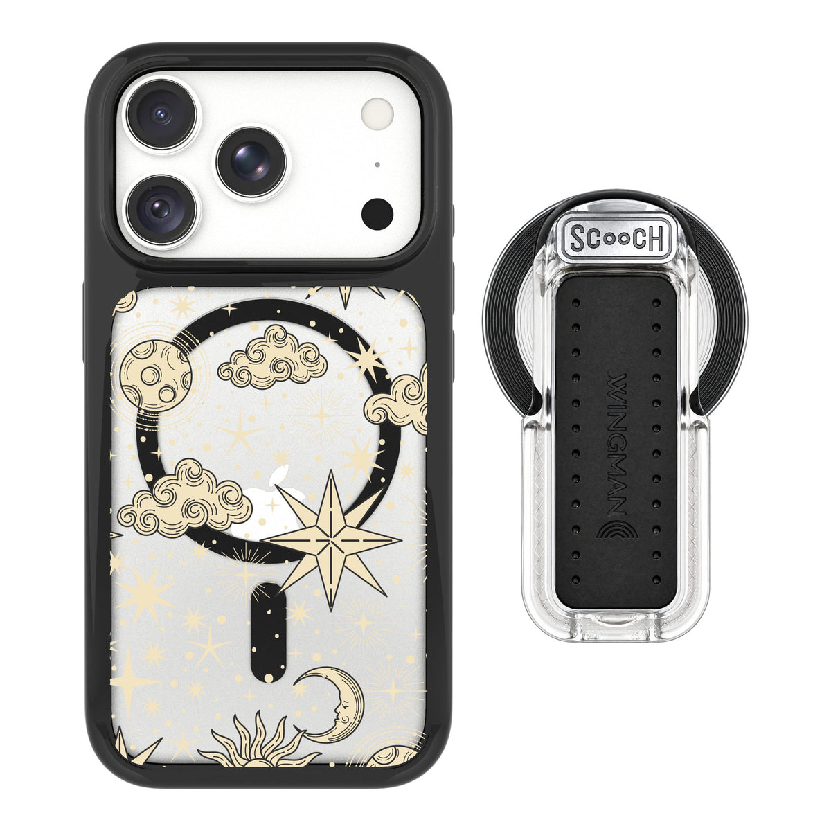 Scooch MagCase Celestial Sleep for iPhone 18 Pro Max — MagSafe Wingback Bundle - Clear