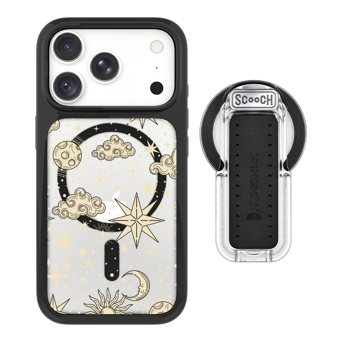 Scooch MagCase Celestial Sleep for iPhone 18 Pro — MagSafe Wingback Bundle - Clear