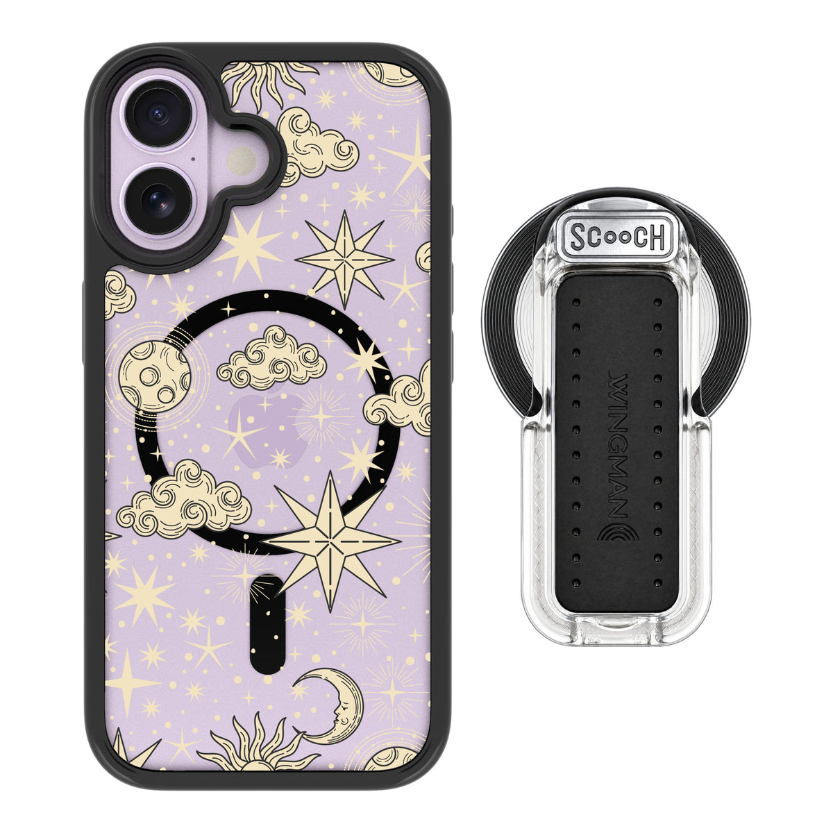 Scooch MagCase Celestial Sleep for iPhone 17 — MagSafe Wingback Bundle - Clear