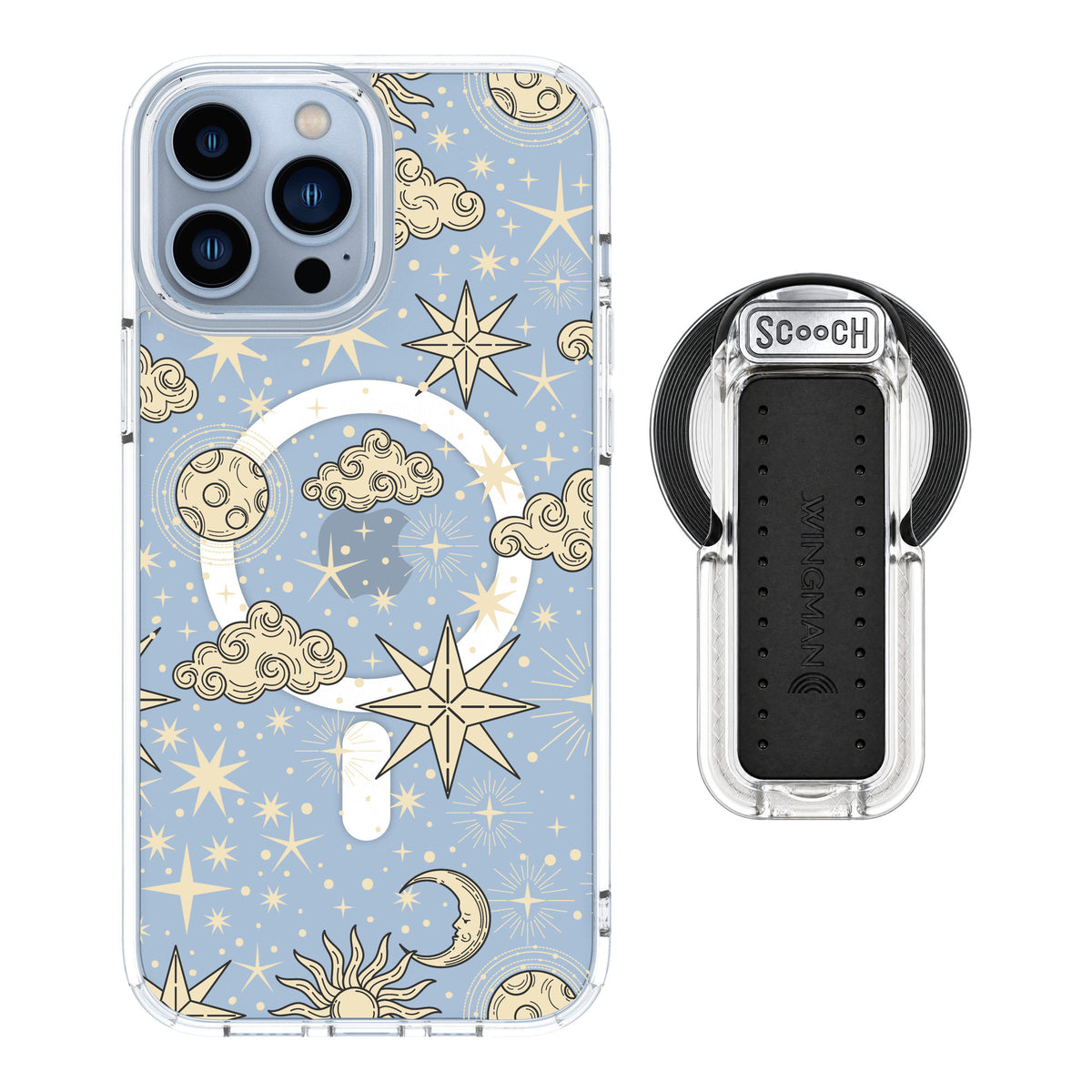 Scooch MagCase Celestial Sleep for iPhone 13 Pro Max — MagSafe Wingback Bundle - Clear