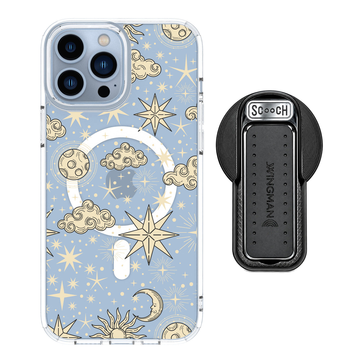 Scooch MagCase Celestial Sleep for iPhone 13 Pro Max — MagSafe Wingback Bundle - Black