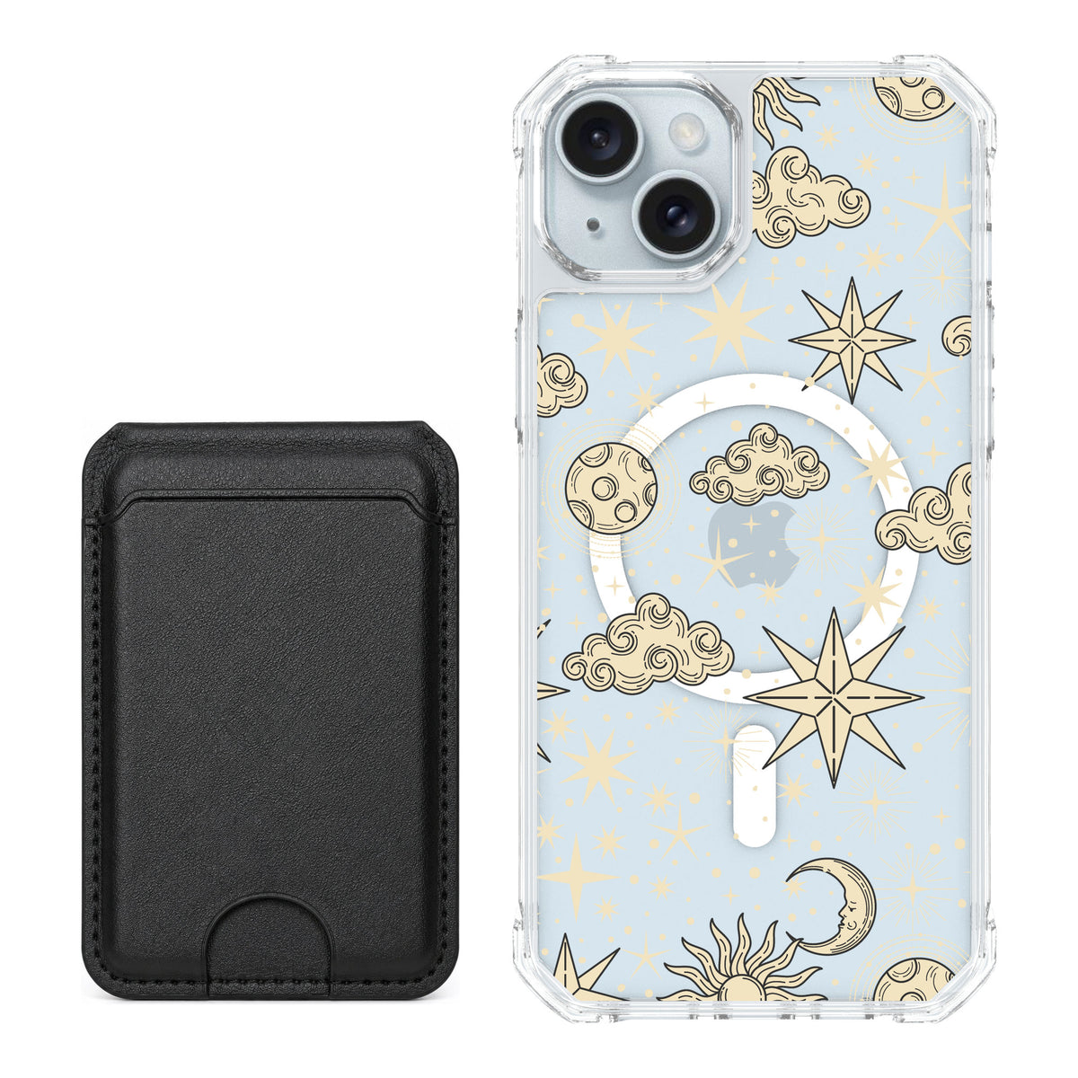Scooch MagCase Celestial Sleep for iPhone 15 Plus — Black MagWallet Bundle