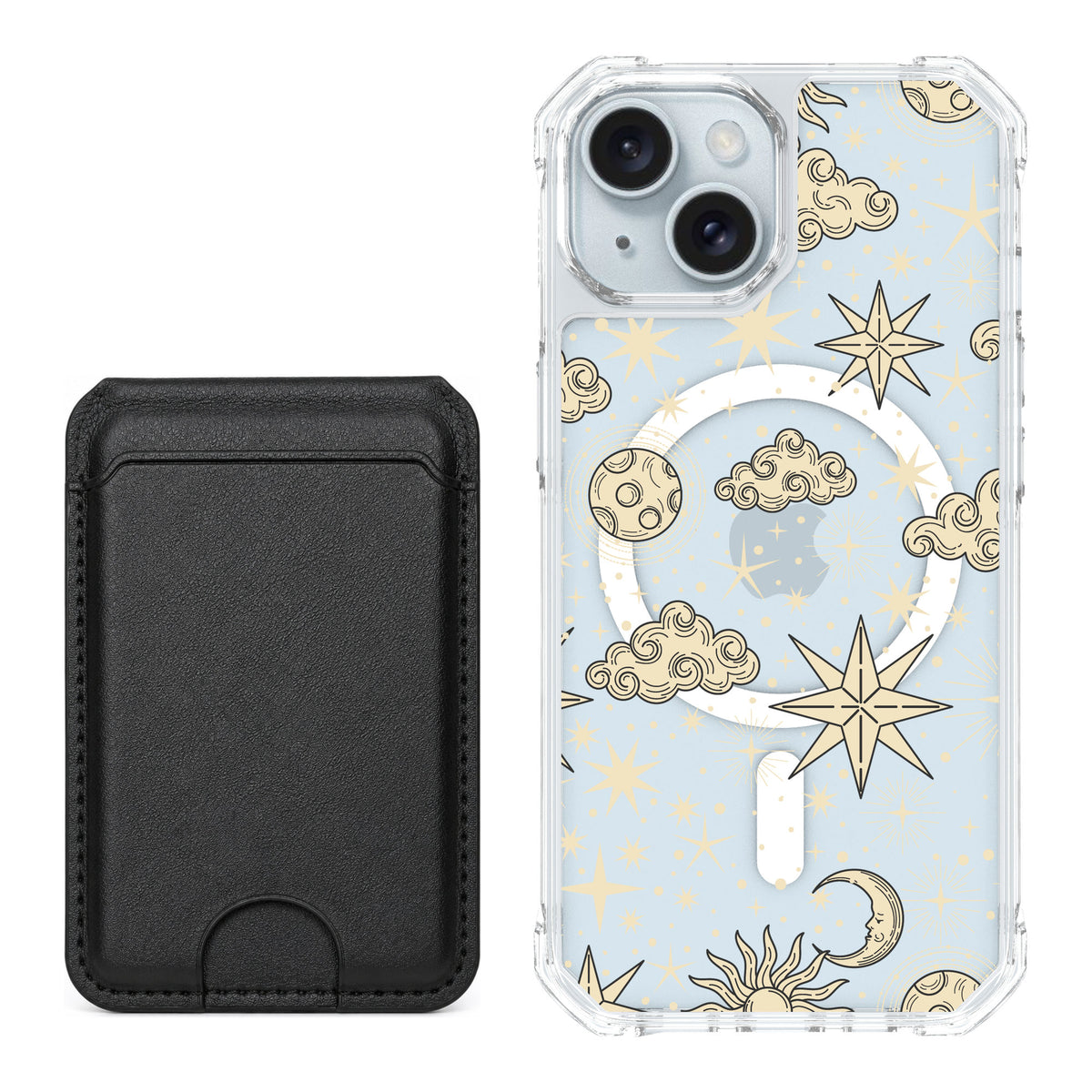 Scooch MagCase Celestial Sleep for iPhone 15 — Black MagWallet Bundle