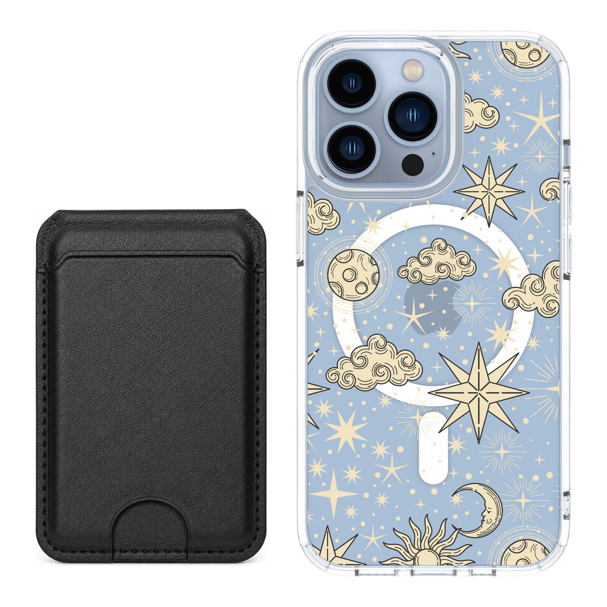 Scooch MagCase Celestial Sleep for iPhone 13 Pro — Black MagWallet Bundle