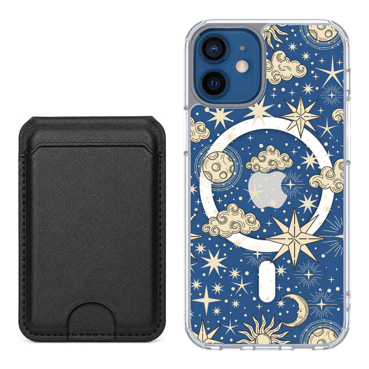 Scooch MagCase Celestial Sleep for iPhone 12 mini — Black MagWallet Bundle