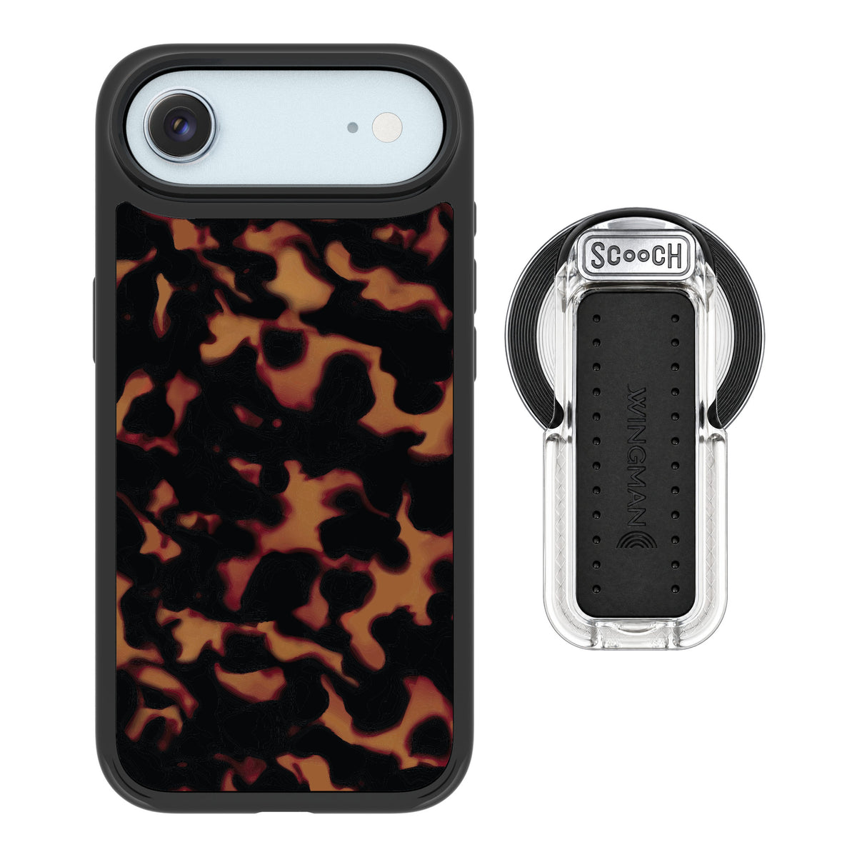 Scooch MagCase Tortoise Shell for iPhone Air — MagSafe Wingback Bundle - Clear