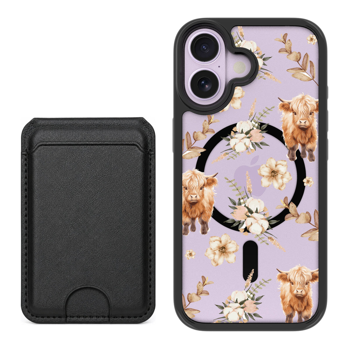 Scooch MagCase Baby Cow for iPhone 17 — Black MagWallet Bundle