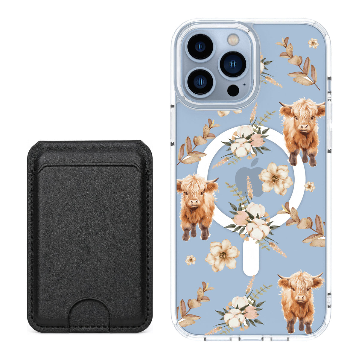 Scooch MagCase Baby Cow for iPhone 13 Pro Max — Black MagWallet Bundle