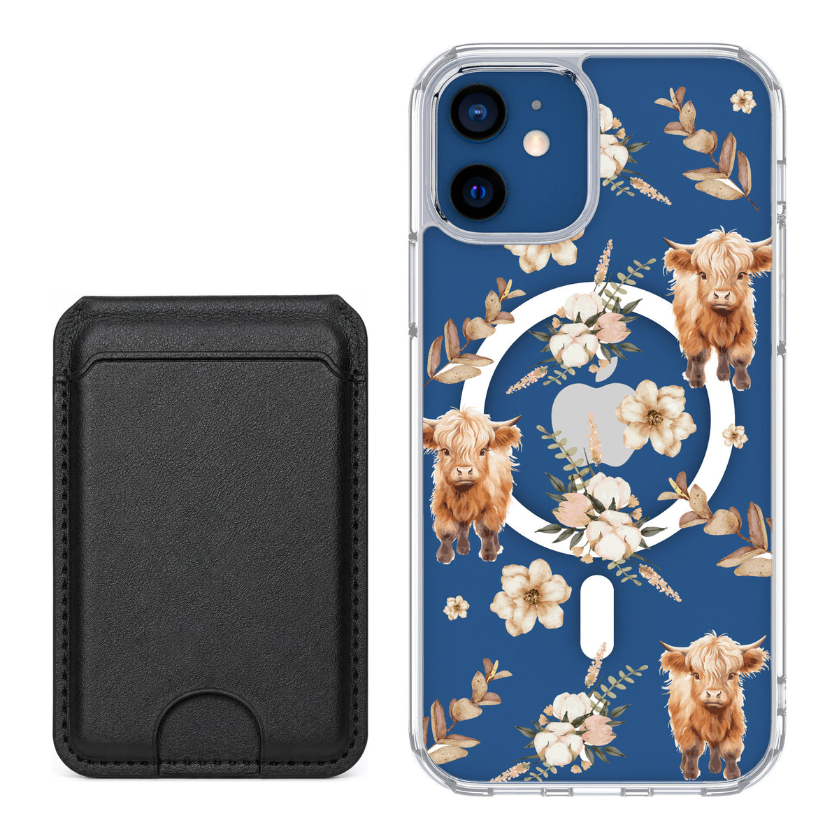 Scooch MagCase Baby Cow for iPhone 12 — Black MagWallet Bundle