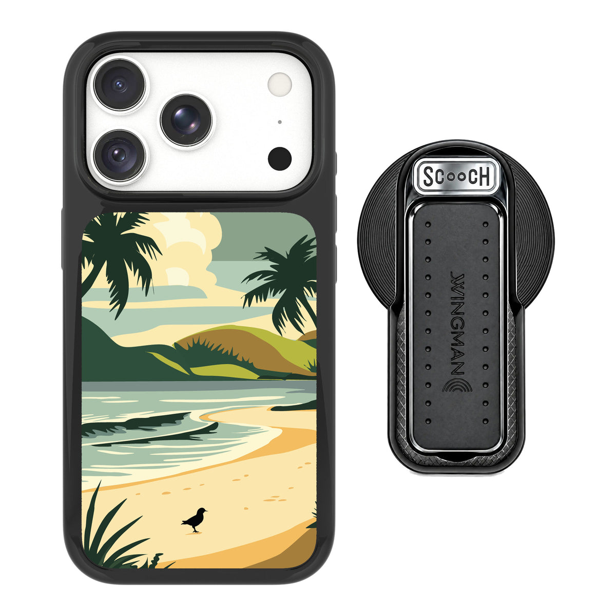 Scooch MagCase Paradise Cove for iPhone 18 Pro Max — MagSafe Wingback Bundle - Black
