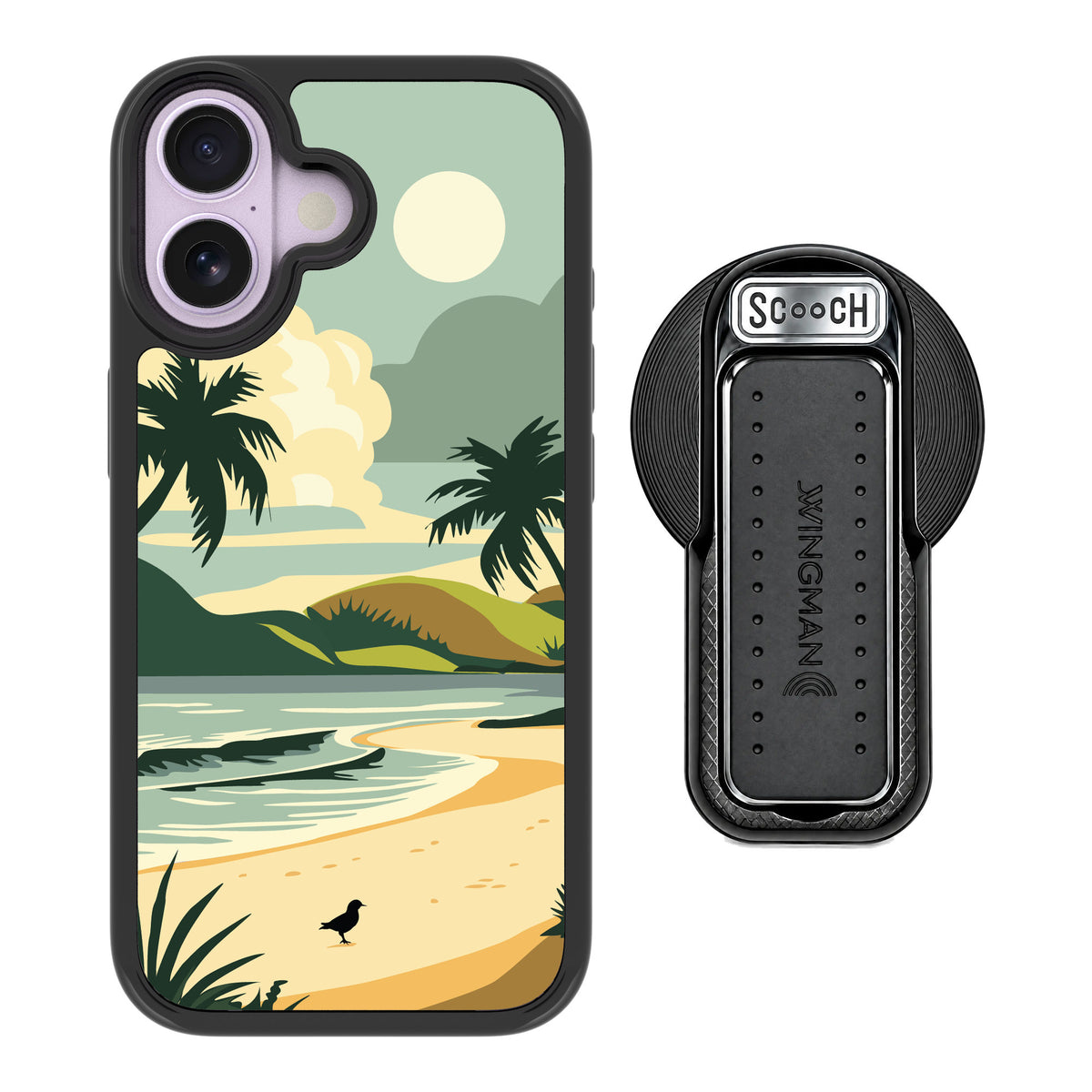 Scooch MagCase Paradise Cove for iPhone 17 — MagSafe Wingback Bundle - Black