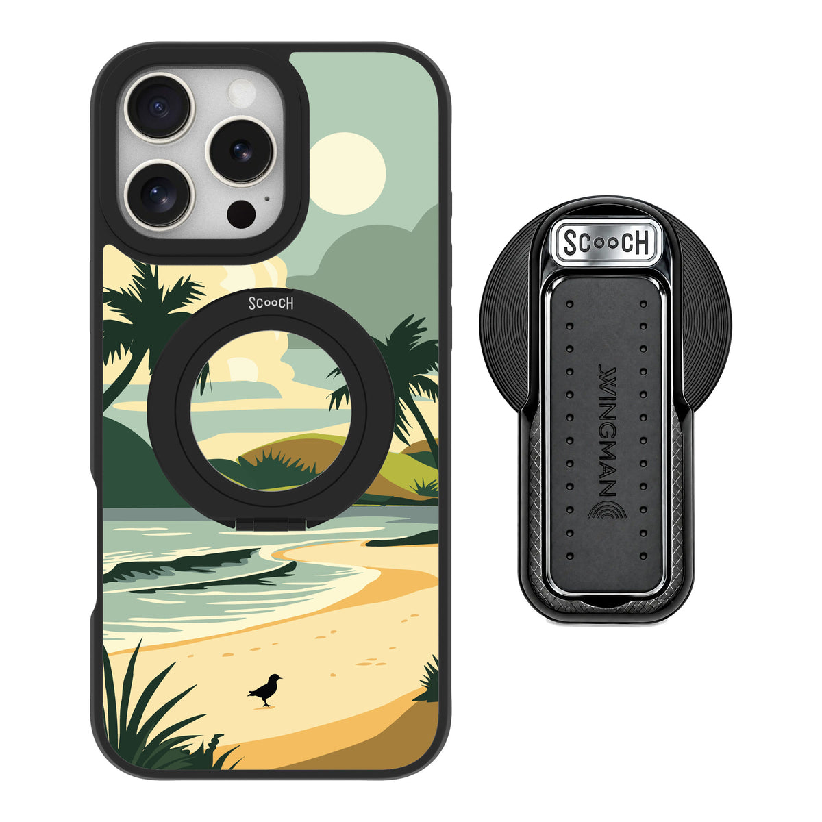 Scooch MagCase Paradise Cove for iPhone 16 Pro Max — MagSafe Wingback Bundle - Black