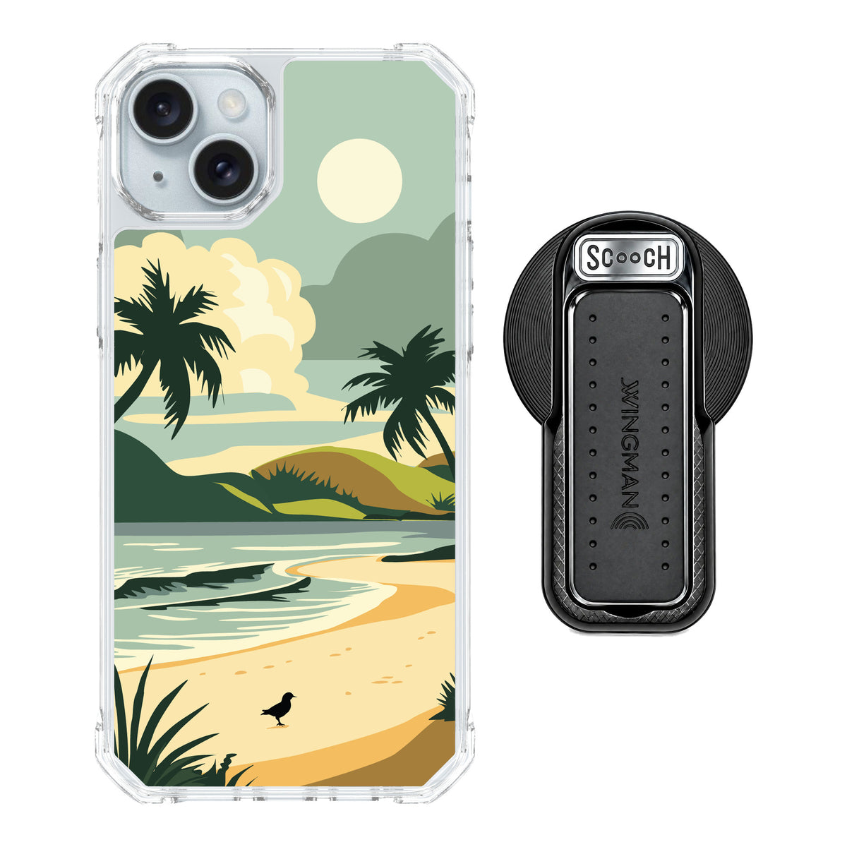 Scooch MagCase Paradise Cove for iPhone 15 Plus — MagSafe Wingback Bundle - Black