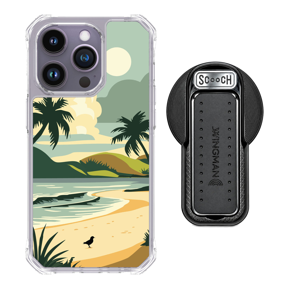 Scooch MagCase Paradise Cove for iPhone 14 Pro — MagSafe Wingback Bundle - Black