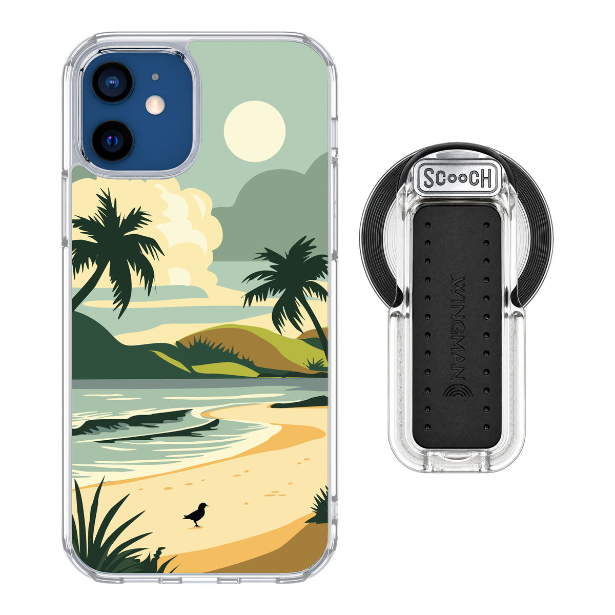Scooch MagCase Paradise Cove for iPhone 12 — MagSafe Wingback Bundle - Clear