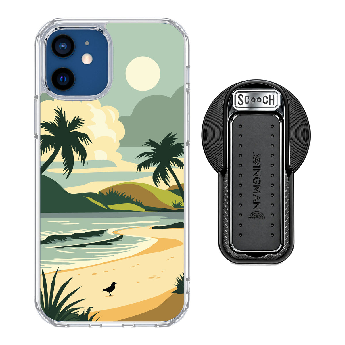 Scooch MagCase Paradise Cove for iPhone 12 — MagSafe Wingback Bundle - Black