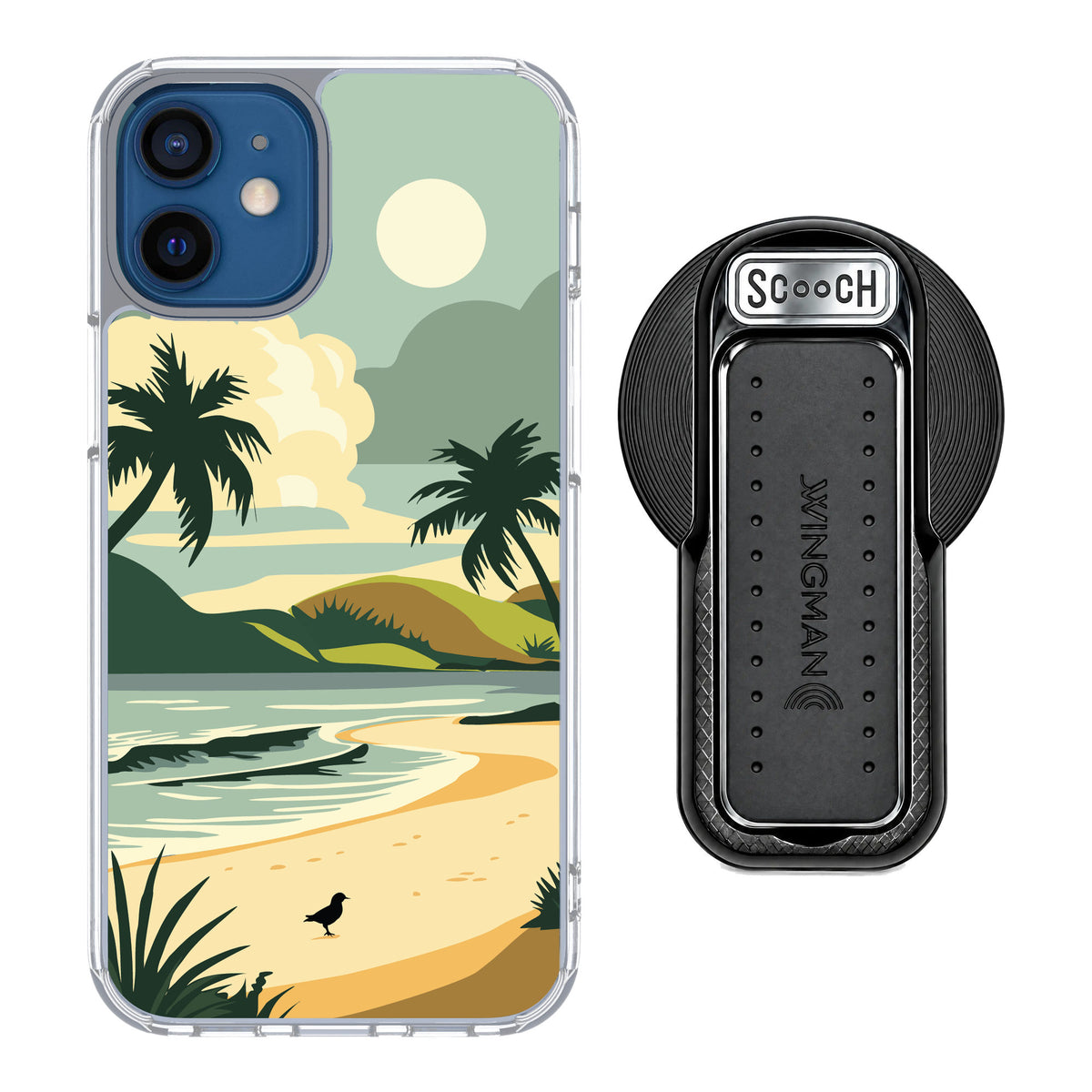 Scooch MagCase Paradise Cove for iPhone 12 mini — MagSafe Wingback Bundle - Black