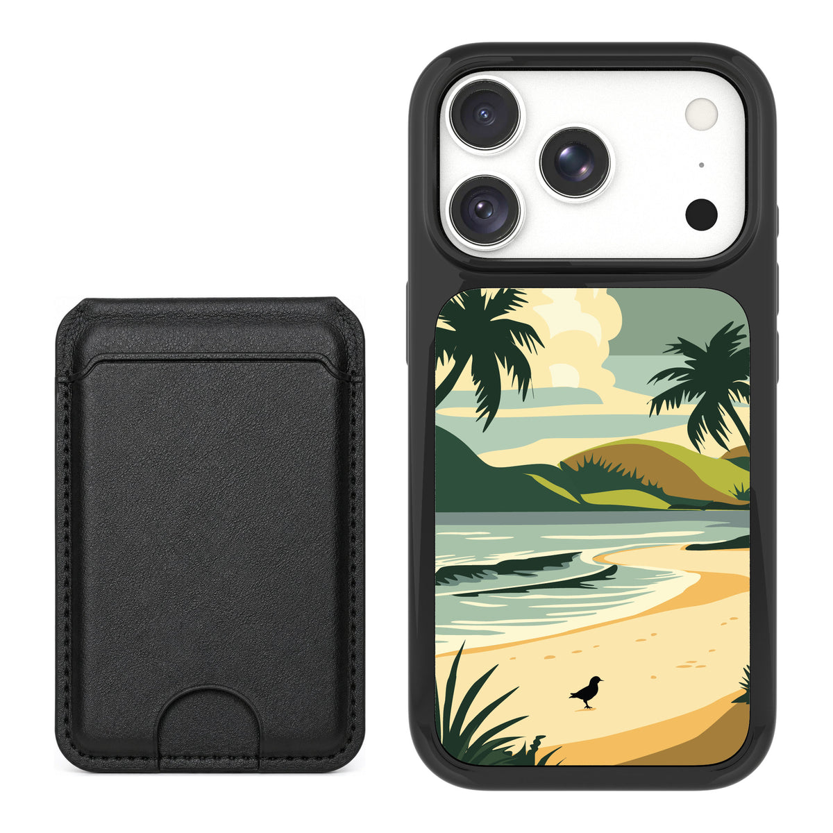 Scooch MagCase Paradise Cove for iPhone 18 Pro — Black MagWallet Bundle