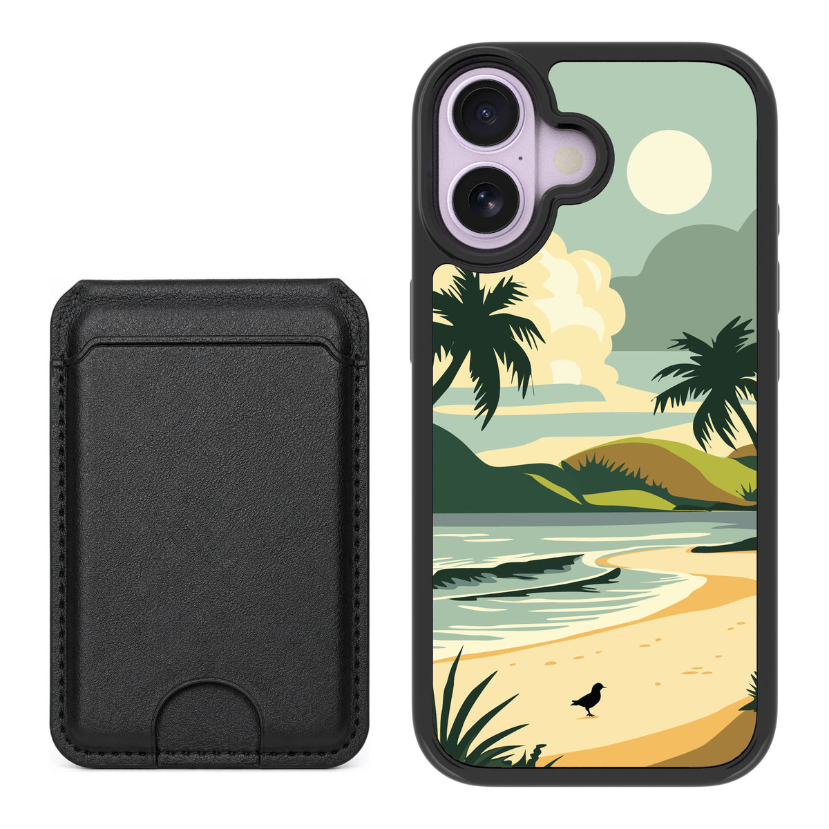 Scooch MagCase Paradise Cove for iPhone 17 — Black MagWallet Bundle