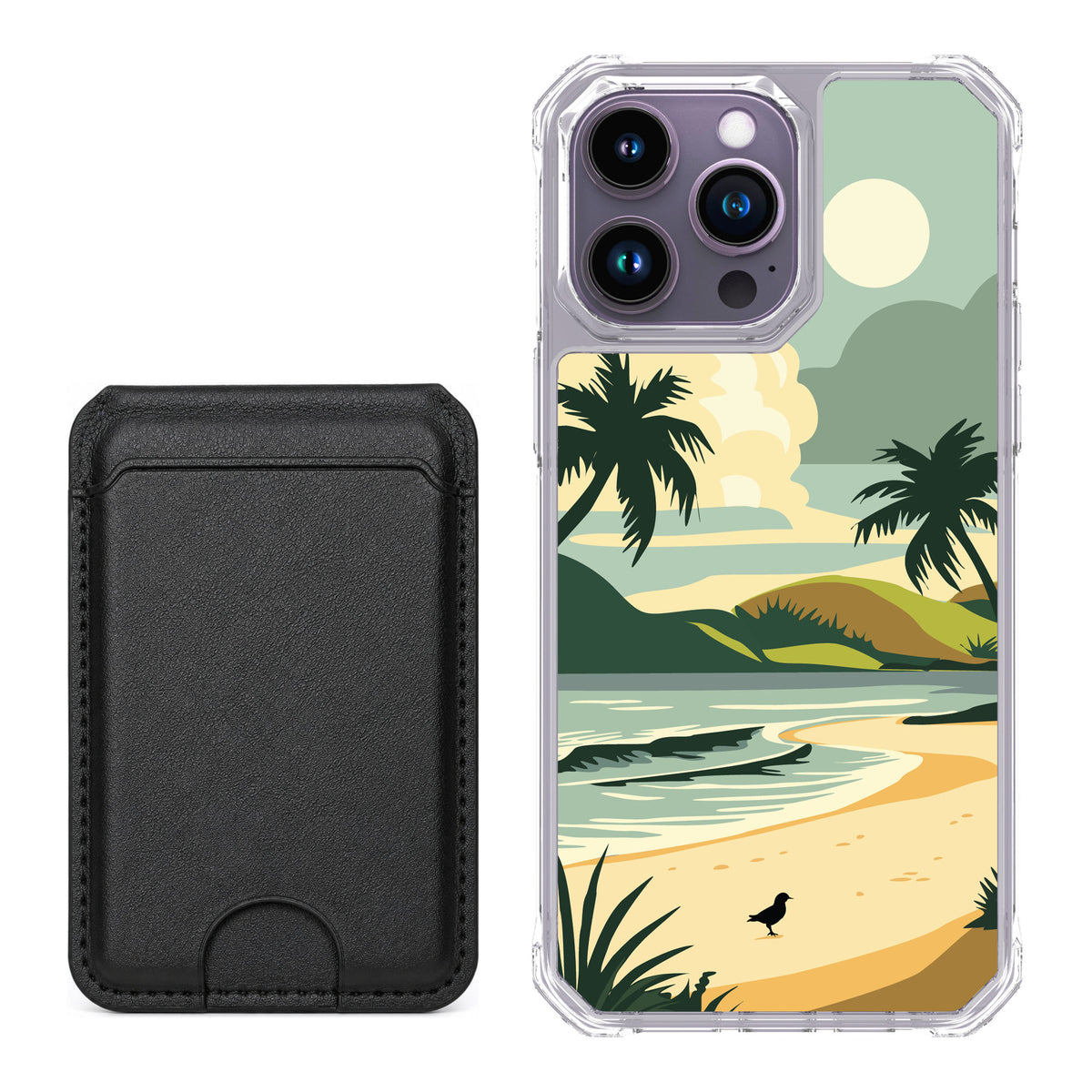 Scooch MagCase Paradise Cove for iPhone 14 Pro Max — Black MagWallet Bundle