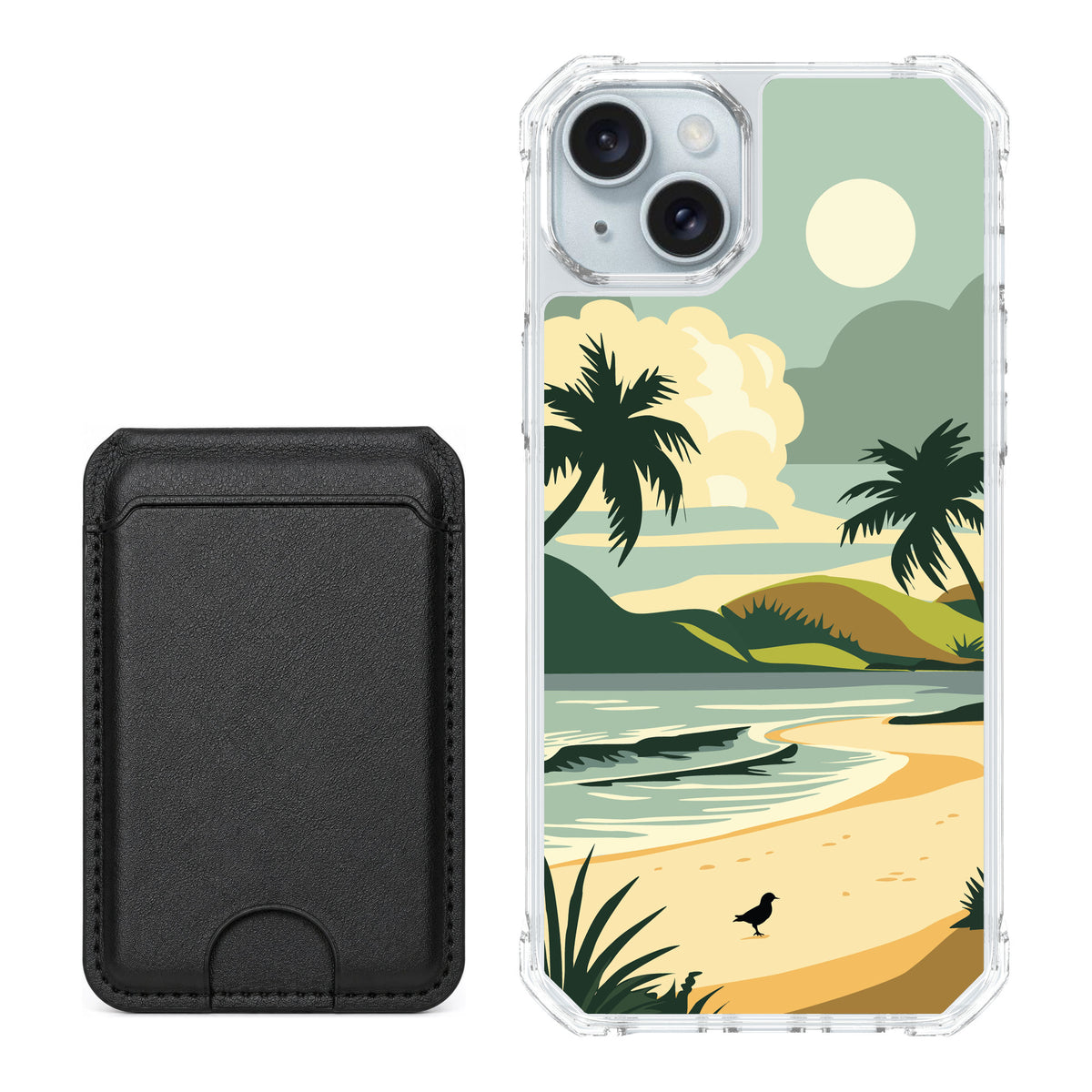 Scooch MagCase Paradise Cove for iPhone 14 Plus — Black MagWallet Bundle