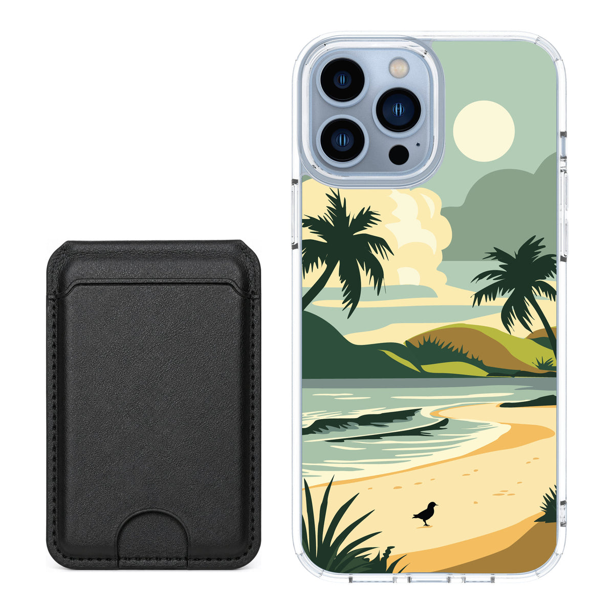 Scooch MagCase Paradise Cove for iPhone 13 Pro Max — Black MagWallet Bundle