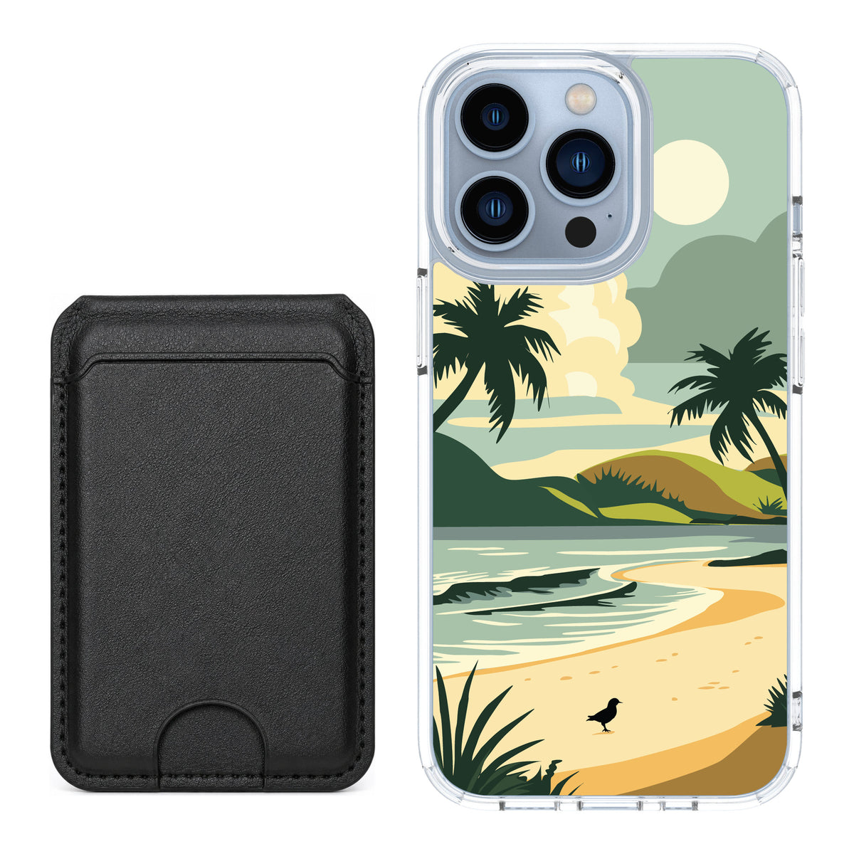 Scooch MagCase Paradise Cove for iPhone 13 Pro — Black MagWallet Bundle