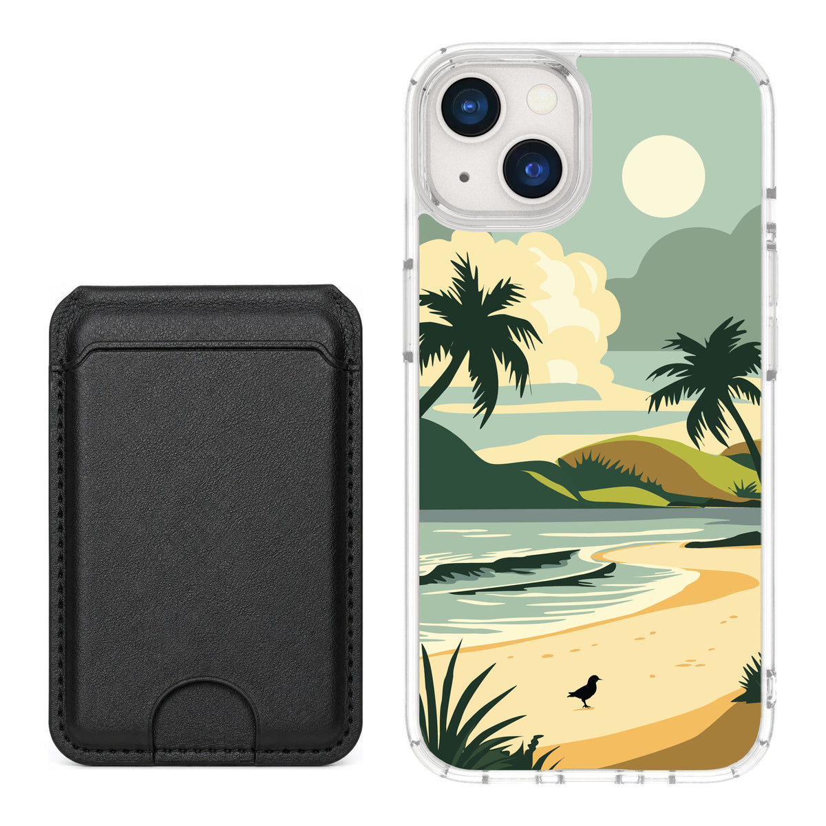 Scooch MagCase Paradise Cove for iPhone 13 — Black MagWallet Bundle