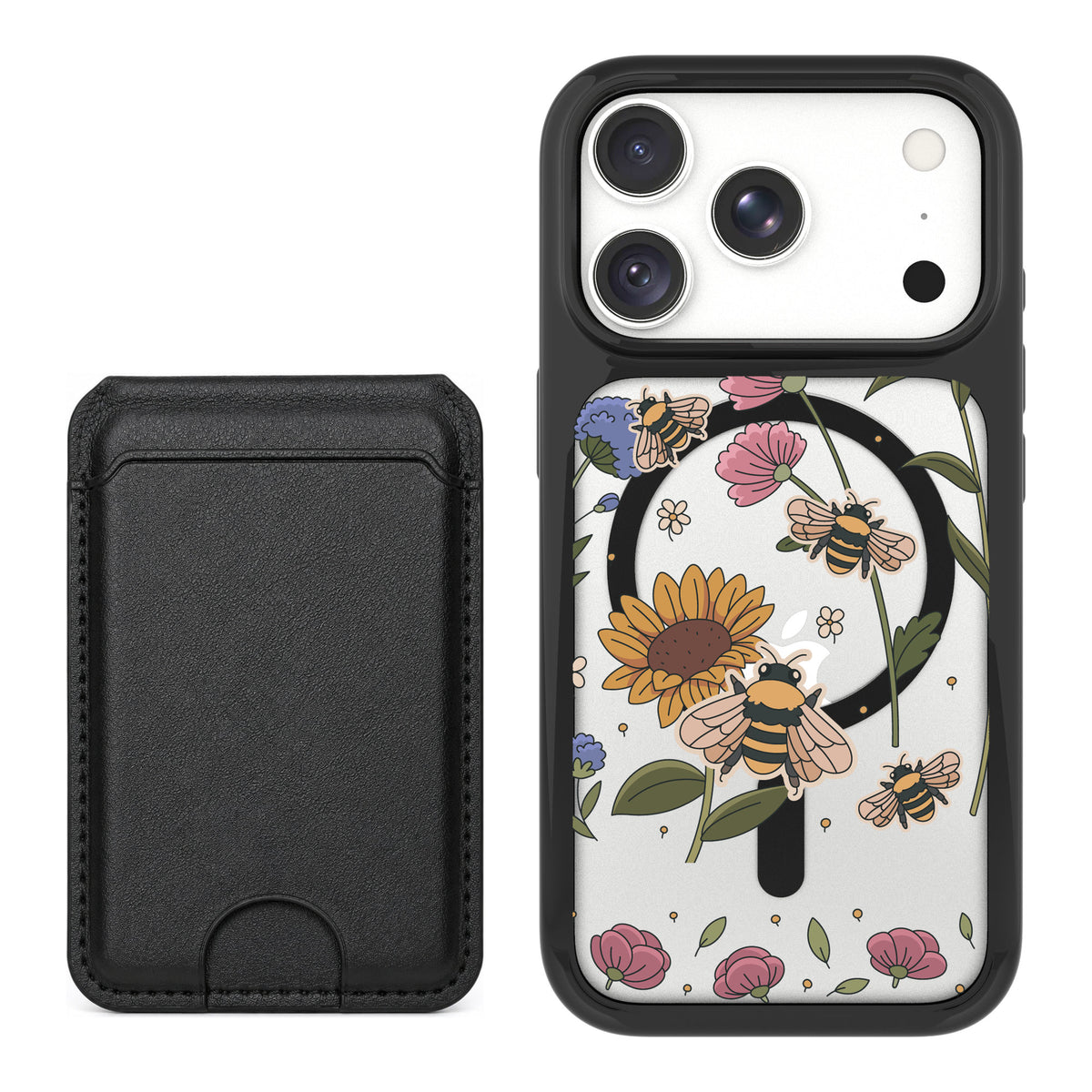 Scooch MagCase Bee Happy for iPhone 18 Pro Max — Black MagWallet Bundle