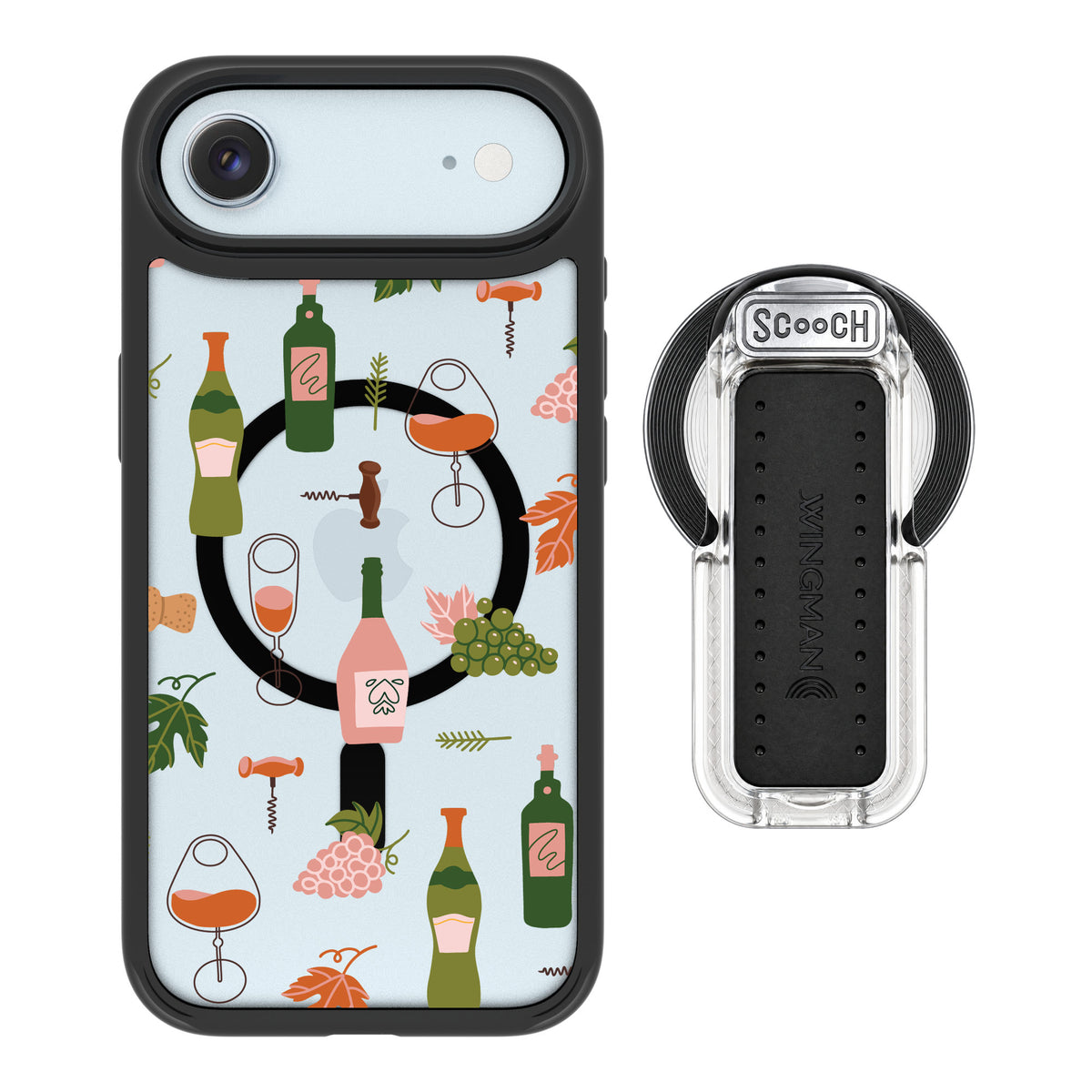 Scooch MagCase Vino Vibes for iPhone Air — MagSafe Wingback Bundle - Clear