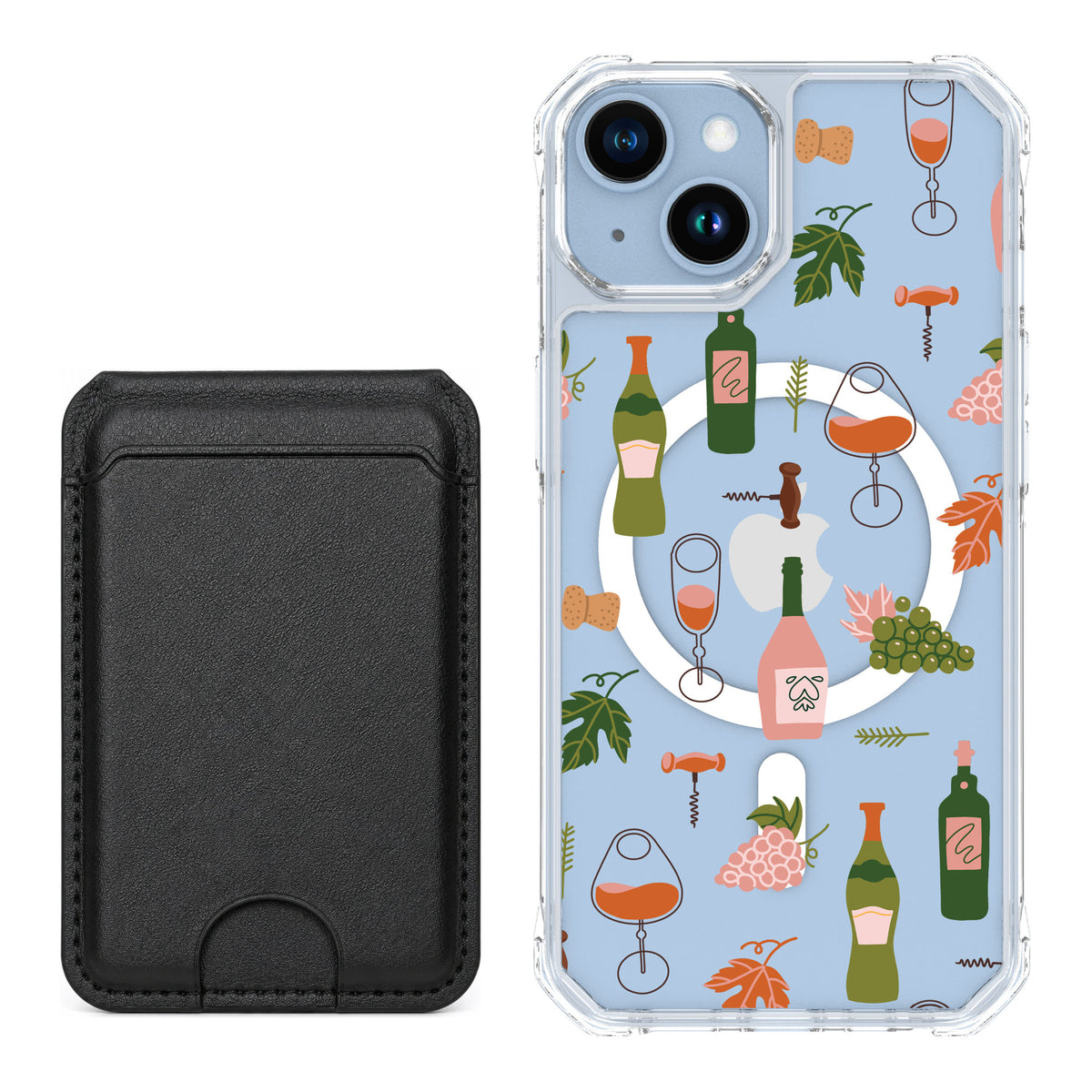 Scooch MagCase Vino Vibes for iPhone 14 — Black MagWallet Bundle