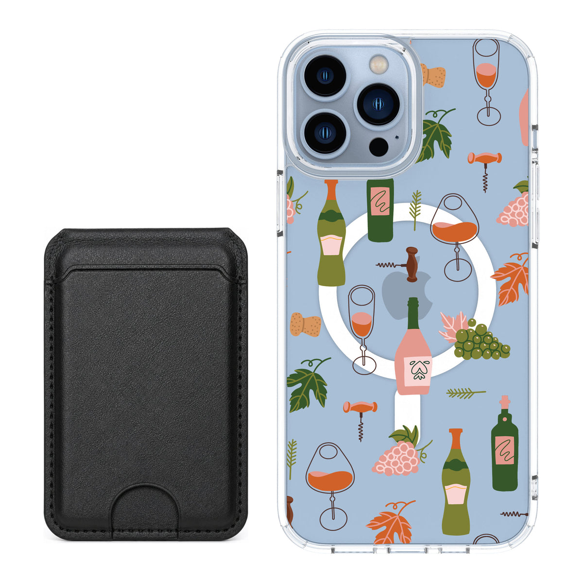 Scooch MagCase Vino Vibes for iPhone 13 Pro Max — Black MagWallet Bundle