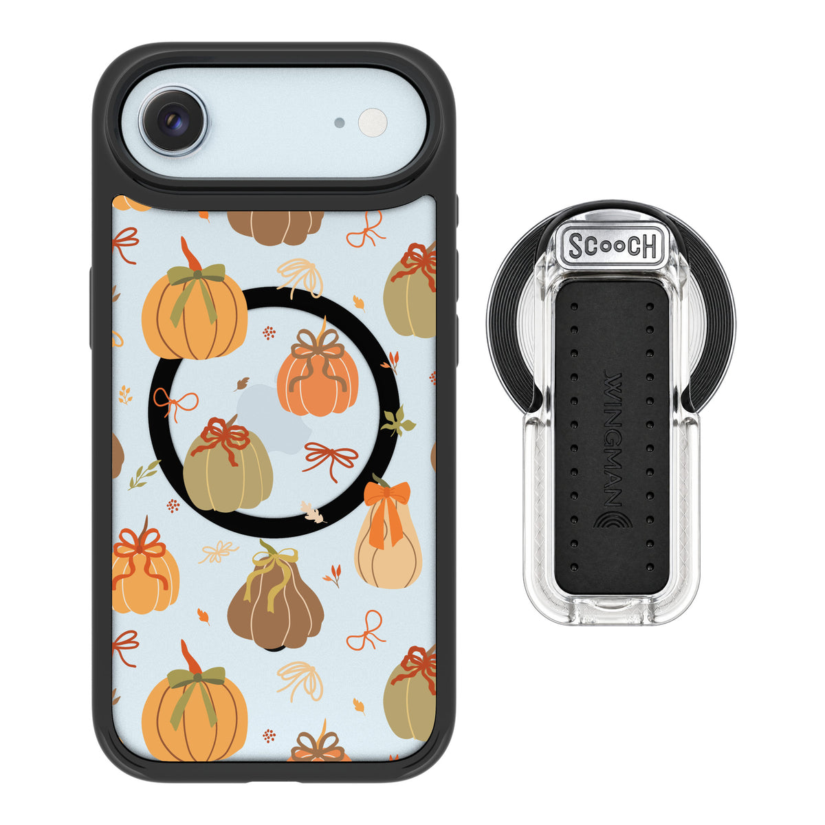 Scooch MagCase Pretty Pumpkins for iPhone Air — MagSafe Wingback Bundle - Clear