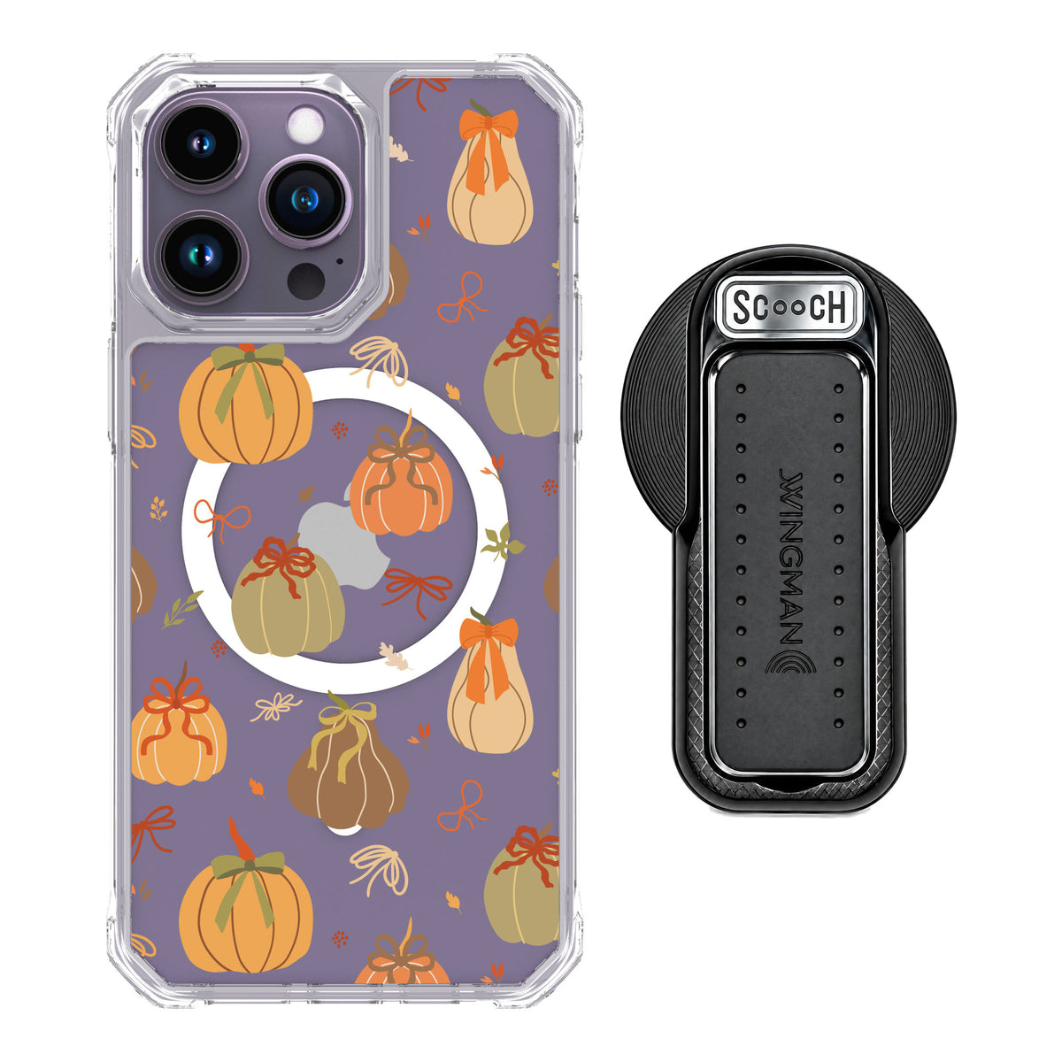 Scooch MagCase Pretty Pumpkins for iPhone 14 Pro Max — MagSafe Wingback Bundle - Black