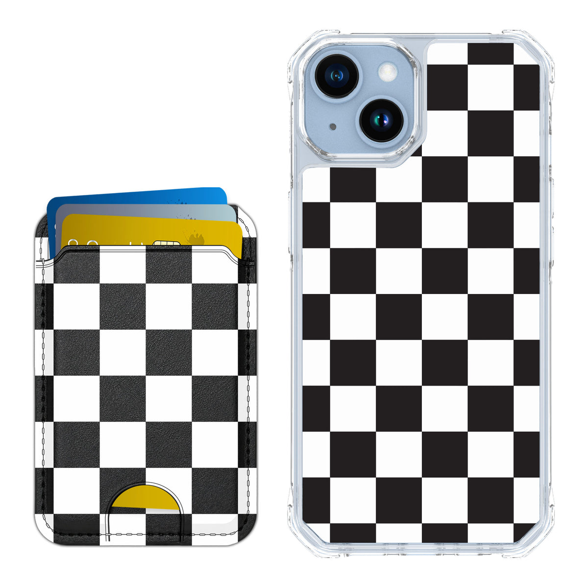 Scooch MagCase Checkered for iPhone 14 — Matching MagWallet Bundle