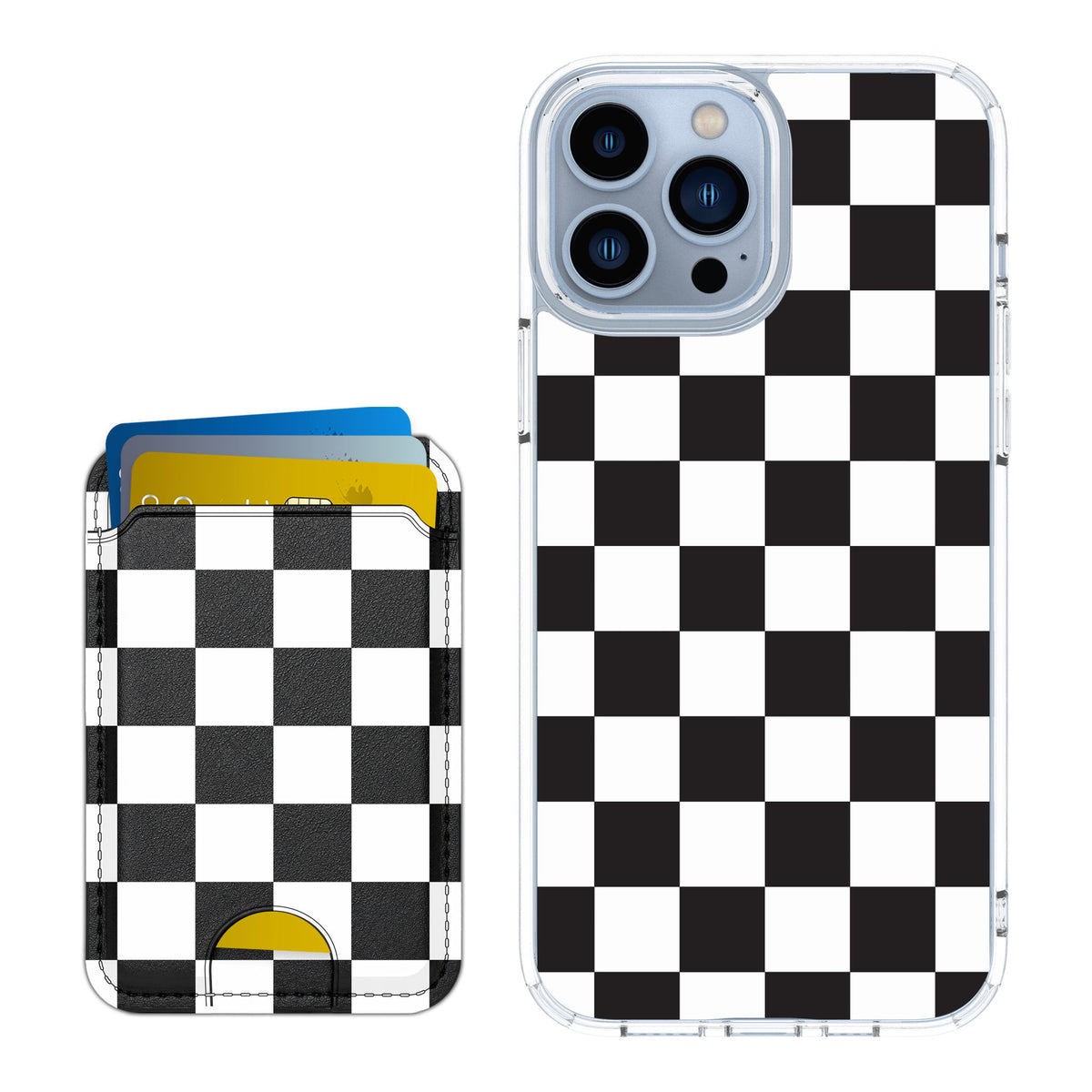 Scooch MagCase Checkered for iPhone 13 Pro Max — Matching MagWallet Bundle