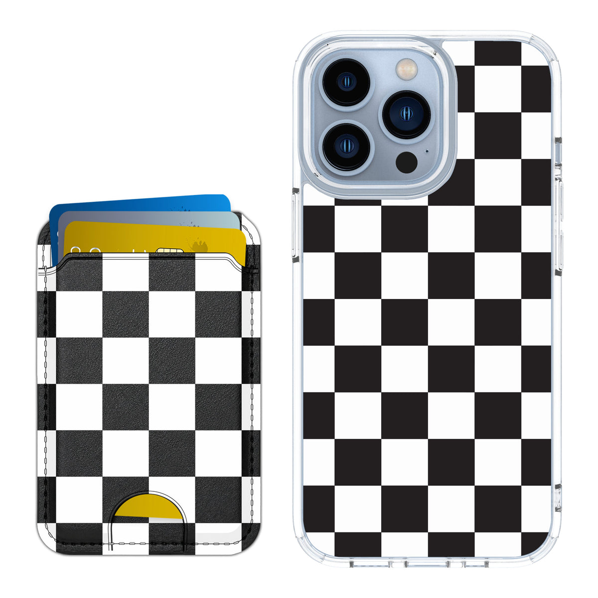 Scooch MagCase Checkered for iPhone 13 Pro — Matching MagWallet Bundle