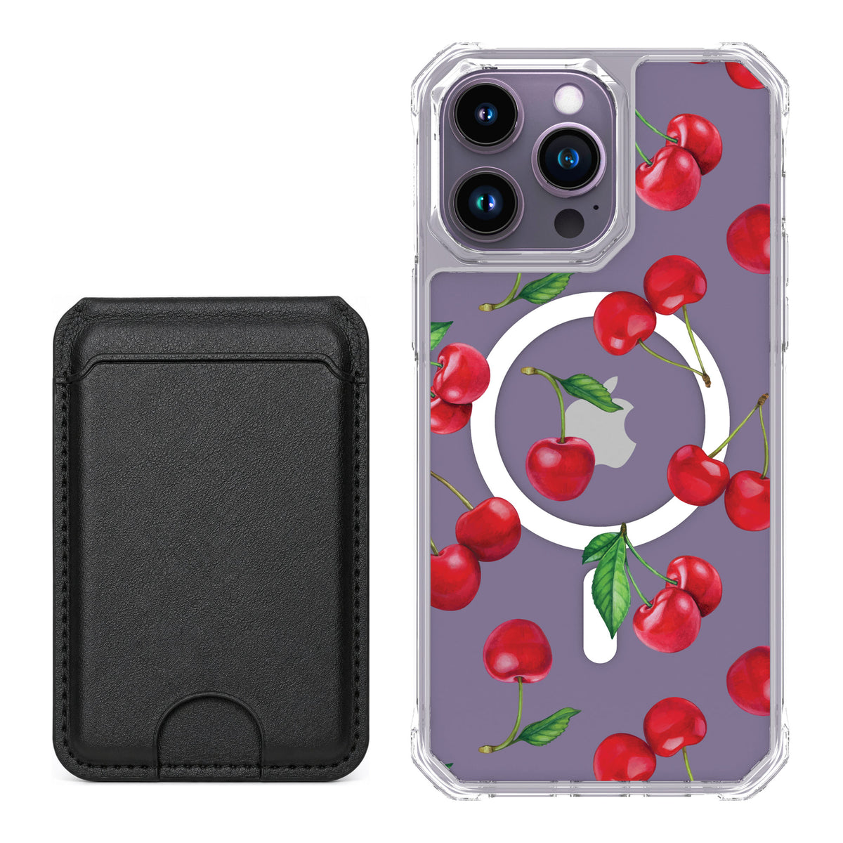 Scooch MagCase Very Cherry for iPhone 14 Pro Max — Black MagWallet Bundle