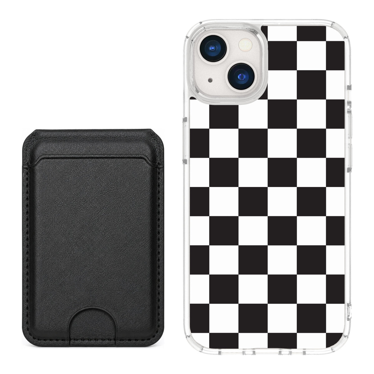 Scooch MagCase Checkered for iPhone 13 — Black MagWallet Bundle