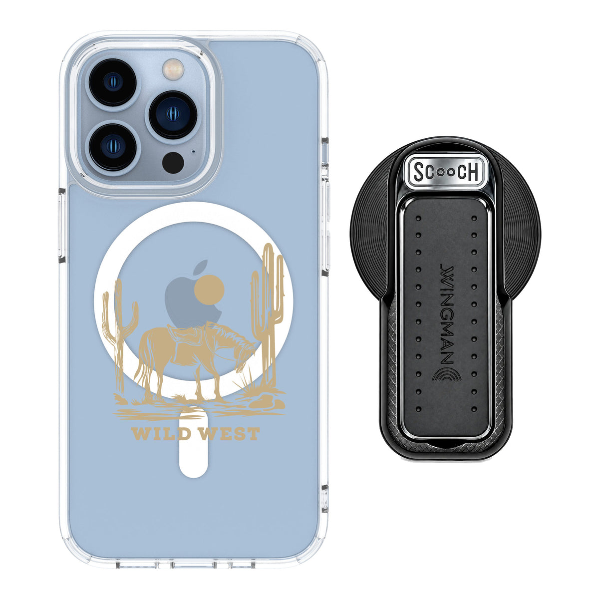 Scooch MagCase Wild West for iPhone 13 Pro — MagSafe Wingback Bundle - Black