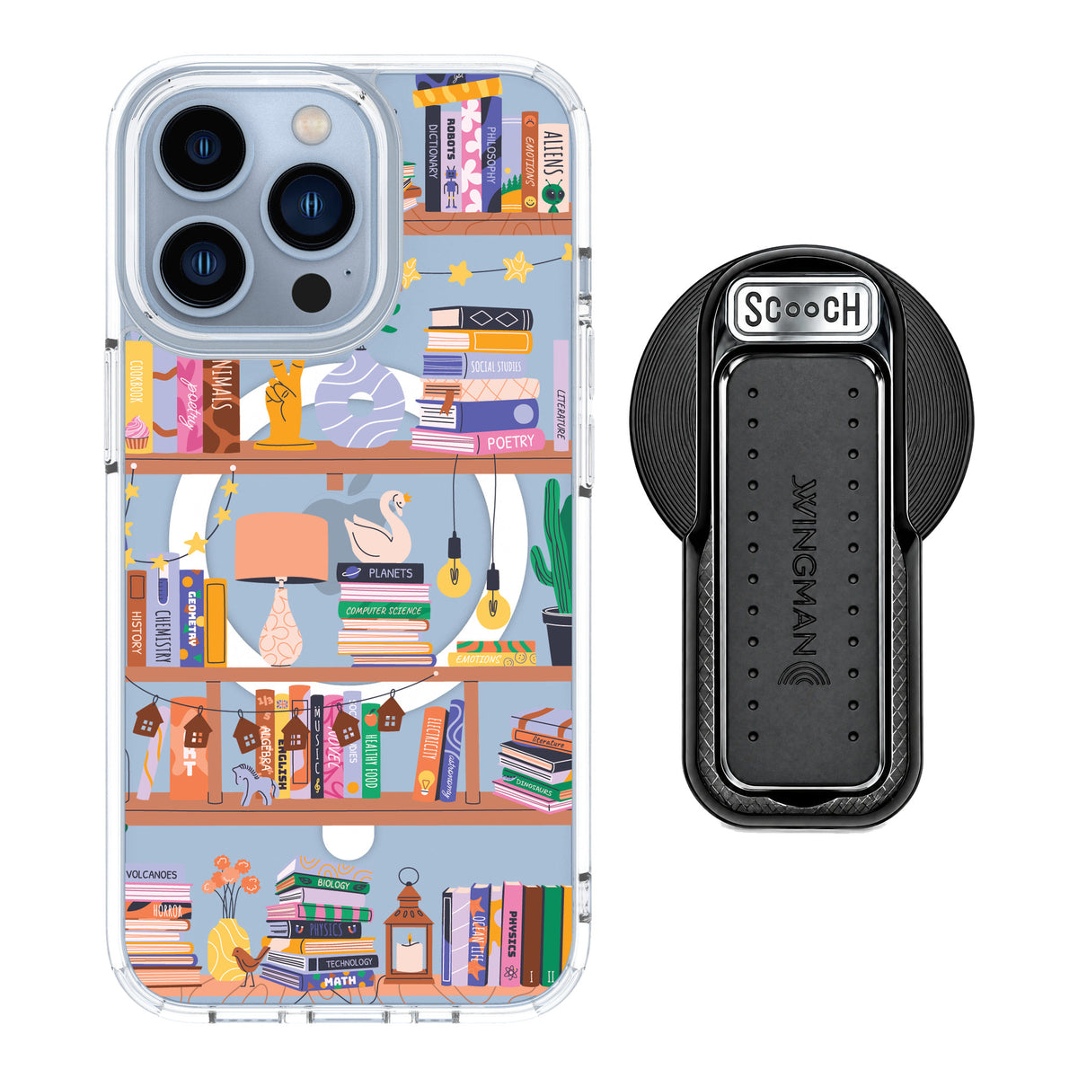 Scooch MagCase Little Library for iPhone 13 Pro — MagSafe Wingback Bundle - Black