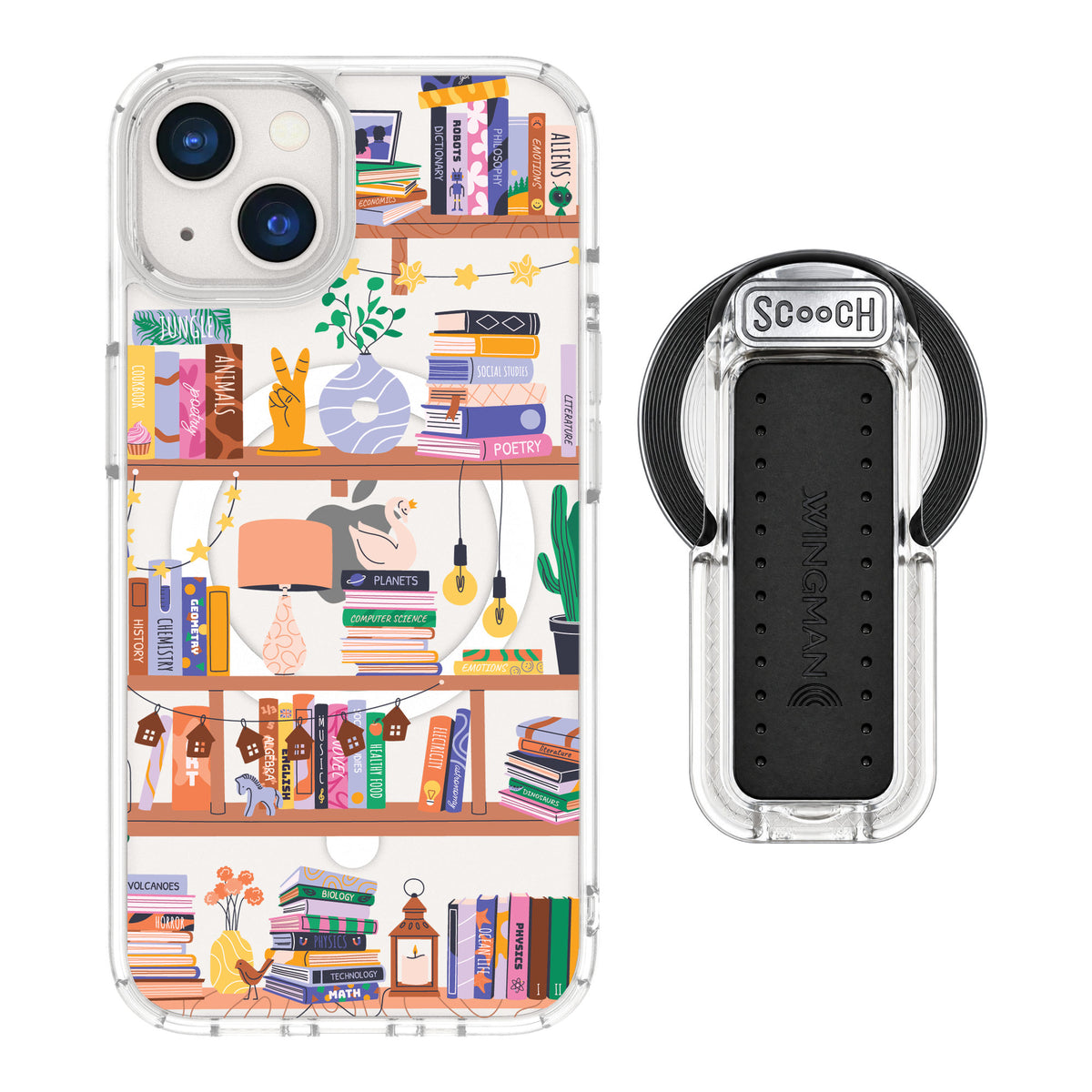 Scooch MagCase Little Library for iPhone 13 — MagSafe Wingback Bundle - Clear