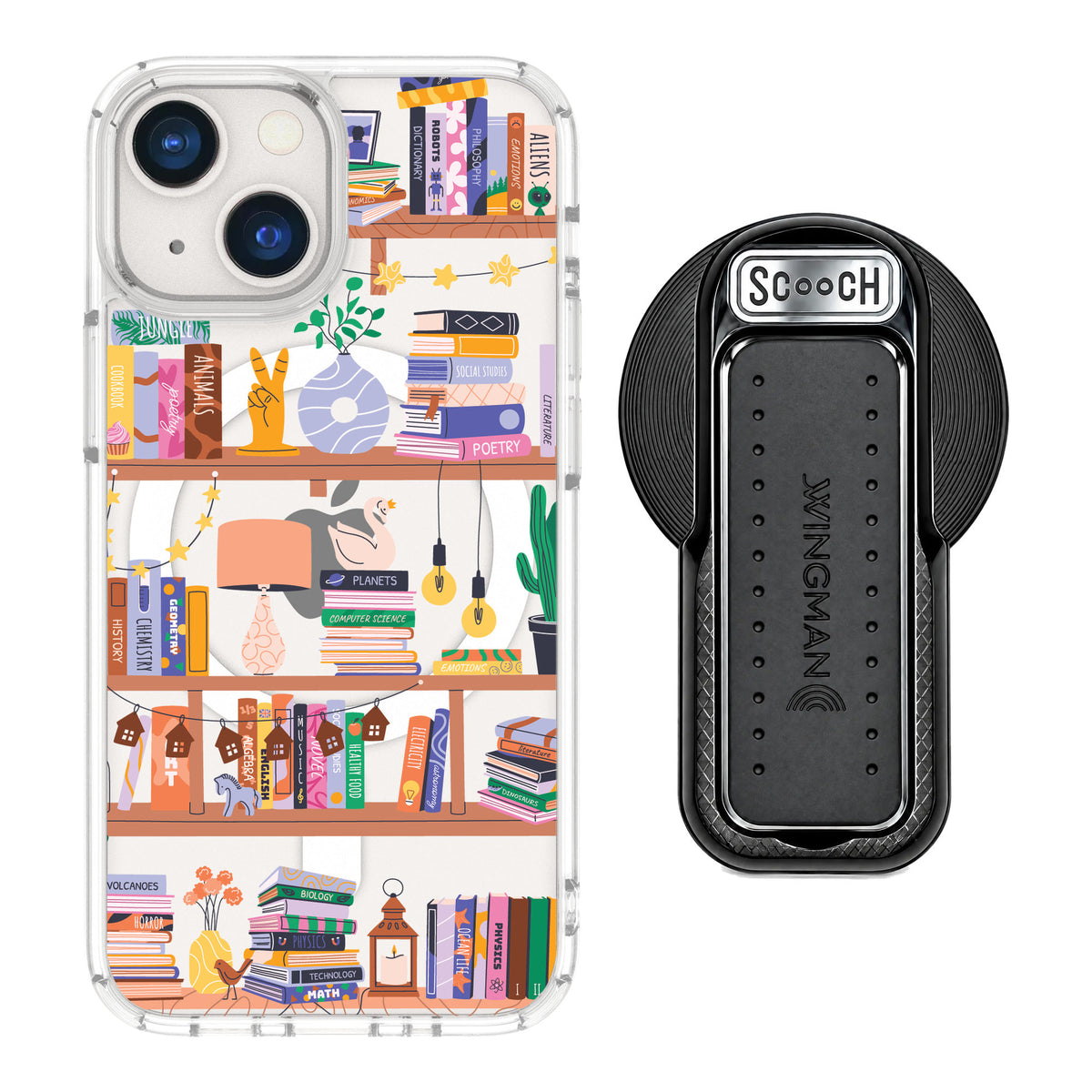 Scooch MagCase Little Library for iPhone 13 mini — MagSafe Wingback Bundle - Black